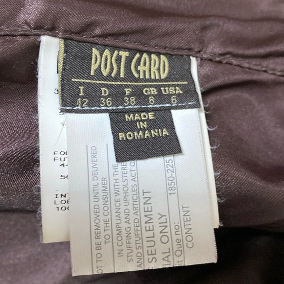 Post card quilted high quality trench coat in colour gold! Outerwear Size 6 - Picture 7 of 17